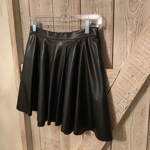 Black leather (not real) club Monaco skirt